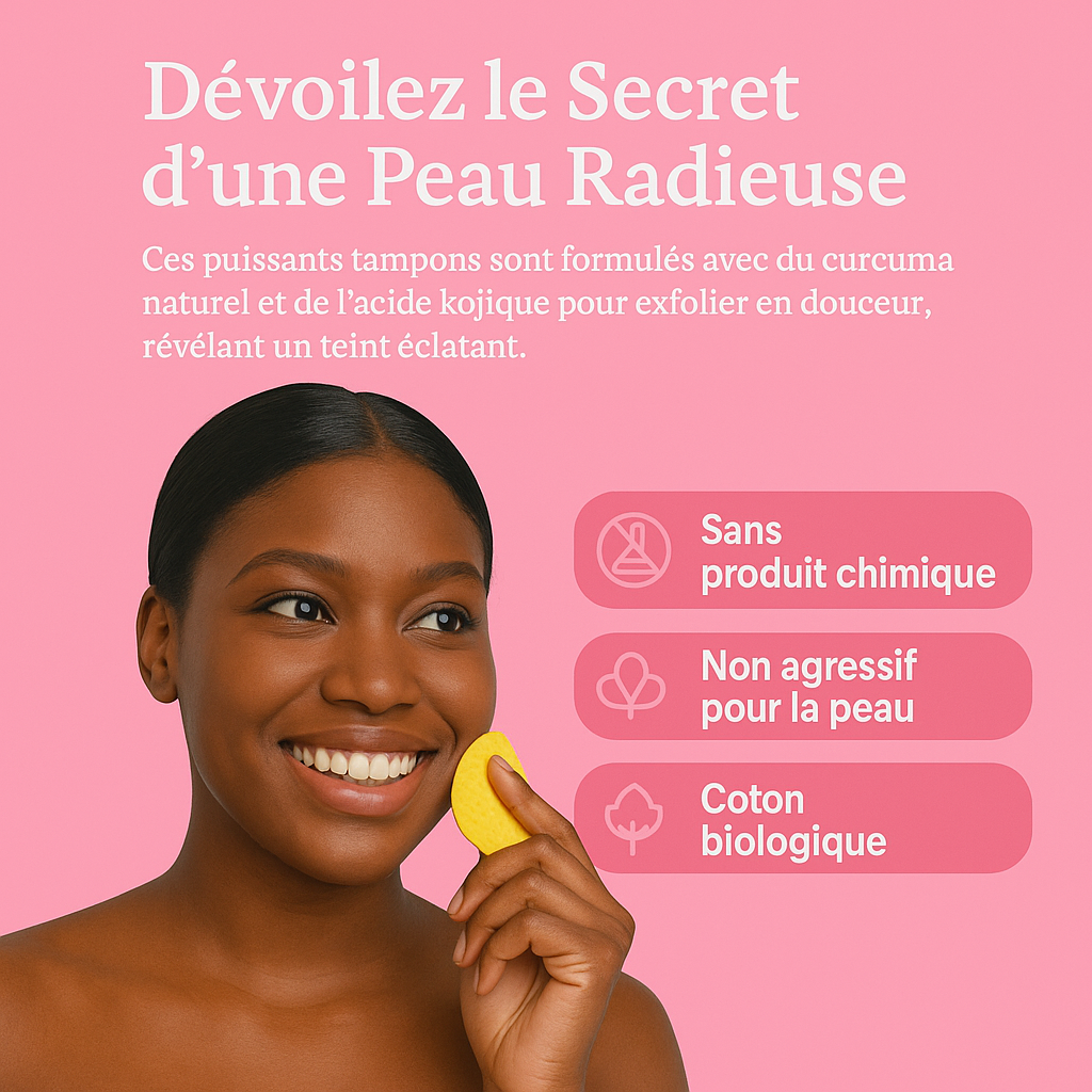 Tampons anti imperfections à base de Turmeric & acide Kojique