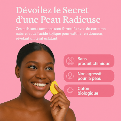 Tampons anti imperfections à base de Turmeric & acide Kojique